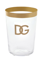 Golden Logo Soft Drinks Glasses, Set of 2